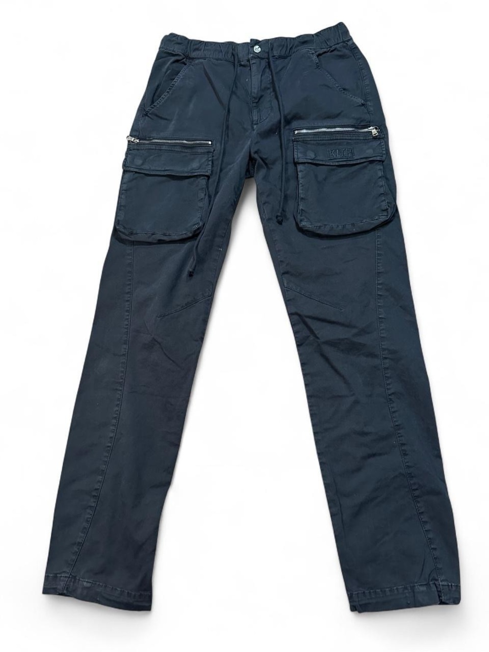 Kith Men’s Soft Black Cargo Eldridge Pant Drawstring Waist Size Small